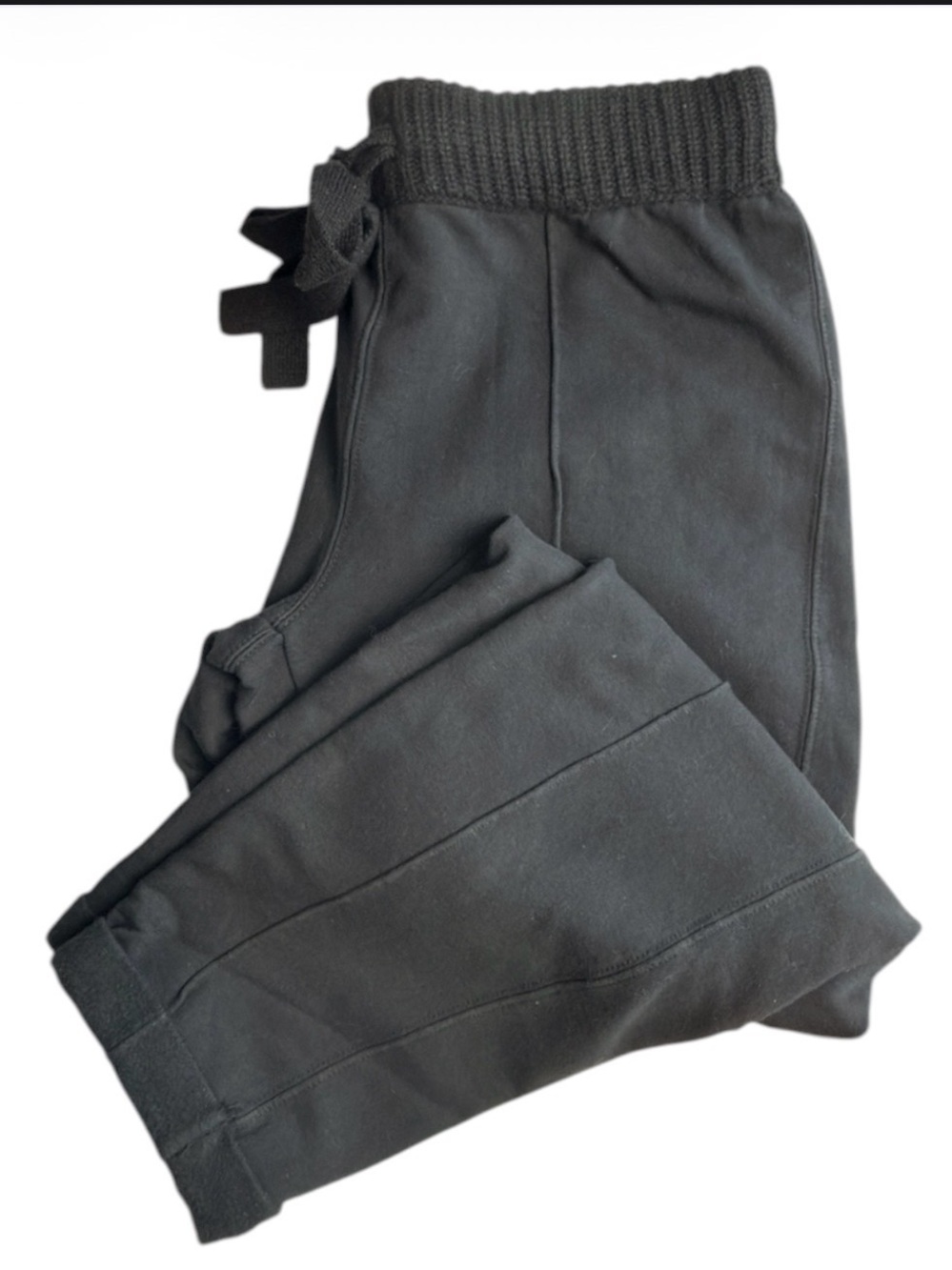 Splendid black jogger sweatpants with knit waist Women’s size small | h
